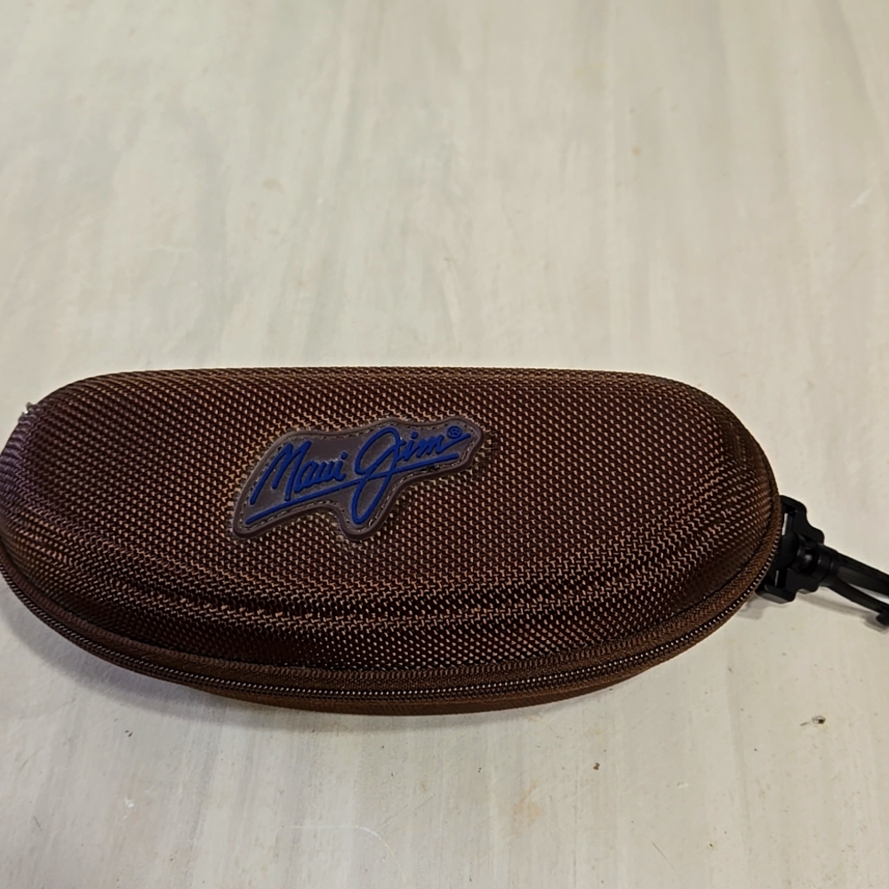 Maui Jim Zip Brown Sunglass Clip Hard Protective Case Only